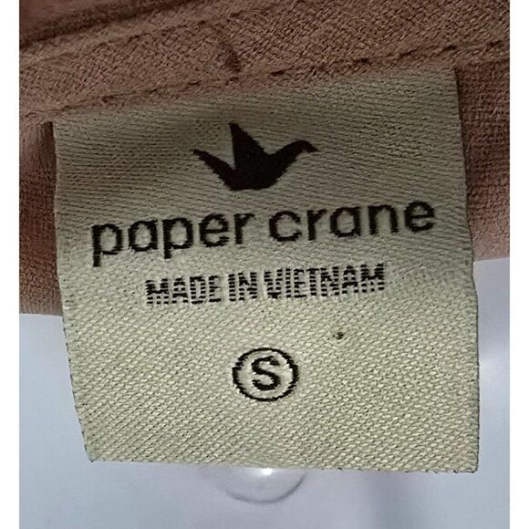 Paper Crane Peach Tiered Tank Top W Buttons Adjustable Straps baby doll - Picture 3 of 4